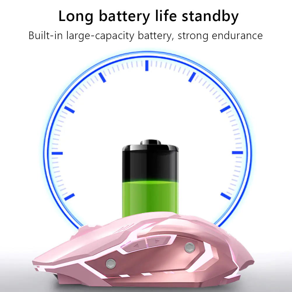 Ratón inalámbrico Bluetooth para juegos de modo dual, silencioso