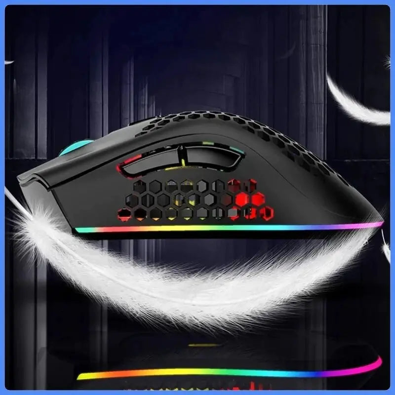 Ratón inalámbrico para juegos RGB recargable BM600 para PC